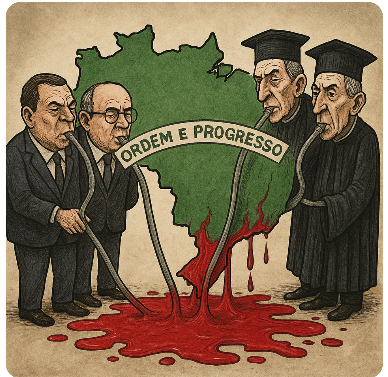 Os três poderes e o povo que lhes emprega